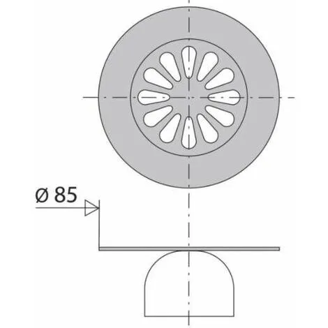 Grille Cloche Inox Diamètre 85 Pour Bonde Sortie Verticale Valentin 3 Grille Cloche Inox Diamètre 85 Pour Bonde Sortie Verticale Valentin – Image 3