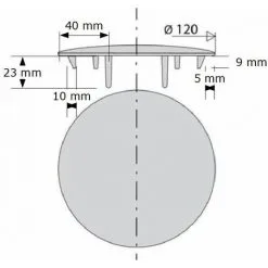 Capot Diamètre 120 Métal Chromé Seul Valentin 5 Capot Diamètre 120 Métal Chromé Seul Valentin -Valentin Soldes Magasin 1151396 3