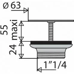 Bonde Laiton à Grille Diamètre 63 Valentin Valentin