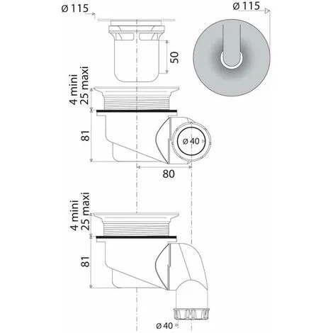 Bonde "Goulue" à Sortie Multidirectionnelle Pour Receveur Diamètre 90 Valentin 2 Bonde "Goulue" à Sortie Multidirectionnelle Pour Receveur Diamètre 90 Valentin – Image 2