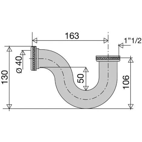 Siphon D'évier Laiton Chromé - 1'1/2 - Ø 40 Mm - Valentin 2 Siphon D'évier Laiton Chromé - 1'1/2 - Ø 40 Mm - Valentin – Image 2
