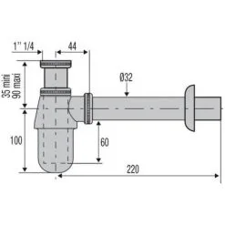 VALENTIN Siphon Europèen Lavabo Chromé 33x42 5 VALENTIN Siphon Europèen Lavabo Chromé 33x42 -Valentin Soldes Magasin 24385335 3