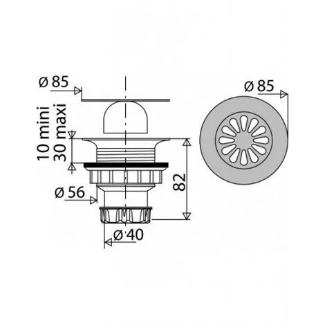 VALENTIN Bonde Droite Pvc A Coller Diam 40 - 5751 2 VALENTIN Bonde Droite Pvc A Coller Diam 40 - 5751 – Image 2