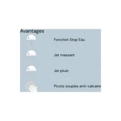 VALENTIN Douchette Gostop Chrome 2 Jets 908400 -Valentin Soldes Magasin 24794865 4