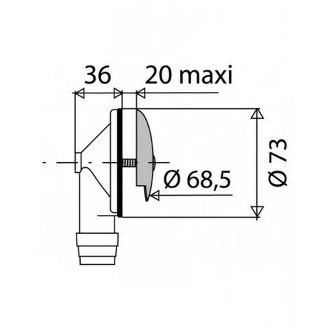 VALENTIN Trop Plein Inox Complet Pour Vidage à Bouchon Et Chaînette 0565000 2 VALENTIN Trop Plein Inox Complet Pour Vidage à Bouchon Et Chaînette 0565000 – Image 2