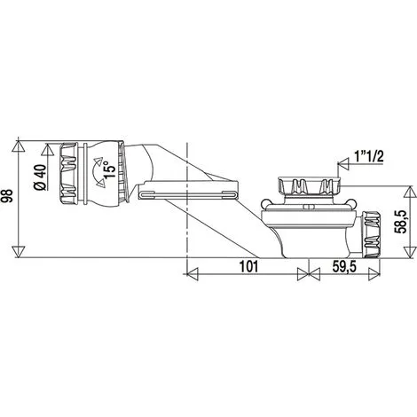 Siphon Baignoire Extra-plat VALENTIN 2 Siphon Baignoire Extra-plat VALENTIN – Image 2