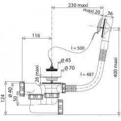 Vidage à Chaînette VALENTIN Avec Siphon Inclus 5 Vidage à Chaînette VALENTIN Avec Siphon Inclus -Valentin Soldes Magasin 32156313 3