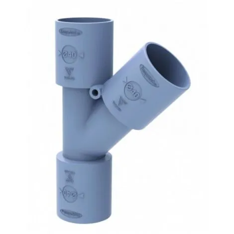 Raccord Y Pass'partout Diamètre 40 Mm Pour FITOFLEX Valentin 1 Raccord Y Pass'partout Diamètre 40 Mm Pour FITOFLEX Valentin