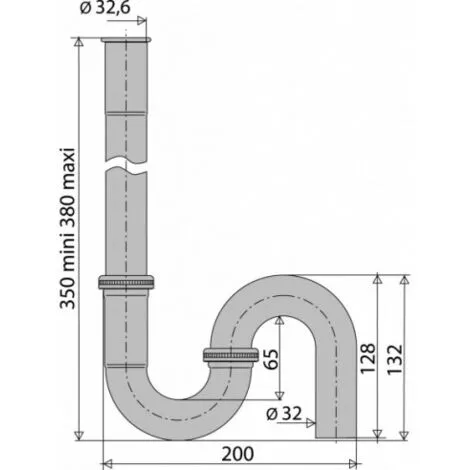 Siphon Machine à Laver Simple, Laiton, Chromé, 32 Mm, Vertical Valentin 2 Siphon Machine à Laver Simple, Laiton, Chromé, 32 Mm, Vertical Valentin – Image 2