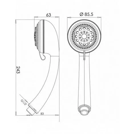 VALENTIN DOUCHETTE MORGANE 3 JET 908500000 2 VALENTIN DOUCHETTE MORGANE 3 JET 908500000 – Image 2