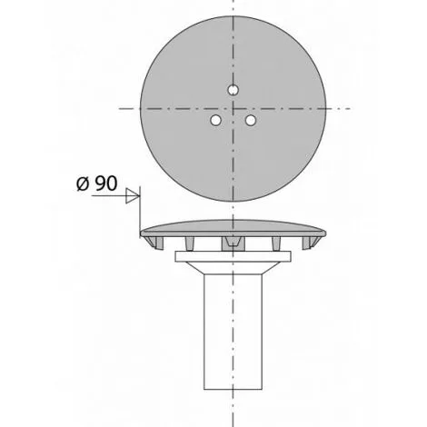 VALENTIN GRILLE CHAMPIGNON 90 METAL CHROME 0310 2 VALENTIN GRILLE CHAMPIGNON 90 METAL CHROME 0310 – Image 2