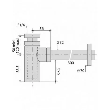 VALENTIN SIPHON LAVABO CYLINDRIX CHR 130700 00000 2 VALENTIN SIPHON LAVABO CYLINDRIX CHR 130700 00000 – Image 2