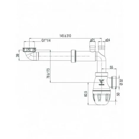 VALENTIN TUBULURE GAIN DE PLACE LAVABO 611100001 2 VALENTIN TUBULURE GAIN DE PLACE LAVABO 611100001 – Image 2