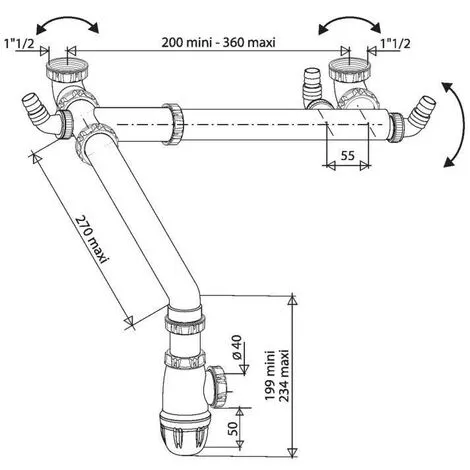 Valentin - Ensemble En Plastique Vidage 2 Bacs Gain De Place 2 Valentin - Ensemble En Plastique Vidage 2 Bacs Gain De Place – Image 2
