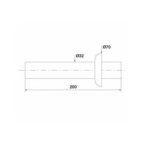 Sortie Murale 200 Mm, Diamètre 32 Mm Avec Rosace 70 Mm, Noir Valentin 2 Sortie Murale 200 Mm, Diamètre 32 Mm Avec Rosace 70 Mm, Noir Valentin – Image 2