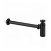 Siphon Cylindrique 32 Mm Avec Tube, Sortie Murale 300 Mm, Noir Valentin