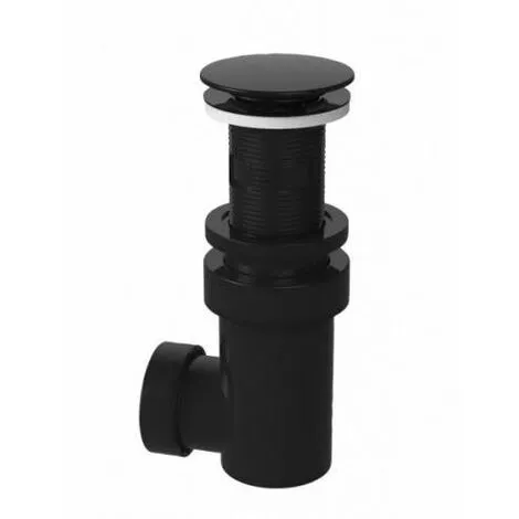 Bonde Universelle Avec Siphon Intégré Siphonette Pour Lavabo, Clapet Clic Clac Diamètre 65 Mm, ABS Noir Valentin 1 Bonde Universelle Avec Siphon Intégré Siphonette Pour Lavabo, Clapet Clic Clac Diamètre 65 Mm, ABS Noir Valentin