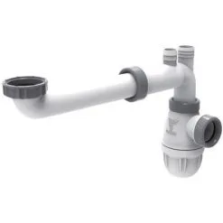 VALENTIN Tubulure Gain De Place Connectic Double Vasque Ø 32 Mm - Blanc