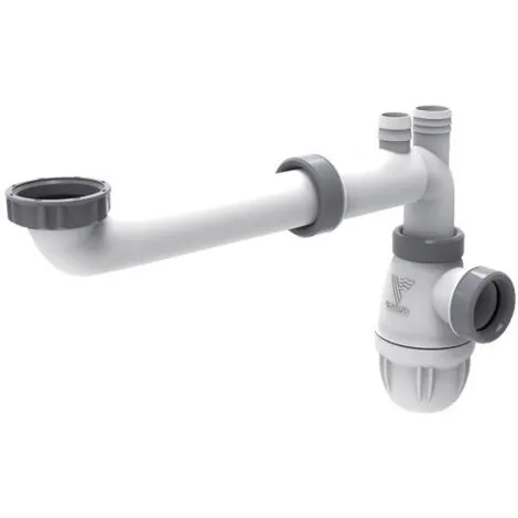 VALENTIN Tubulure Gain De Place Connectic Double Vasque Ø 32 Mm - Blanc 1 VALENTIN Tubulure Gain De Place Connectic Double Vasque Ø 32 Mm - Blanc