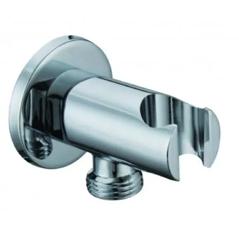 Support Douchette Mural à Encastrer, Rosace Incluse, Métal Chromé Valentin 1 Support Douchette Mural à Encastrer, Rosace Incluse, Métal Chromé Valentin